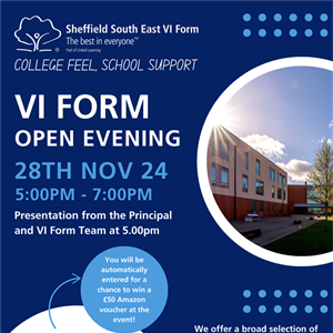 VI Form Open Evening - 28th November